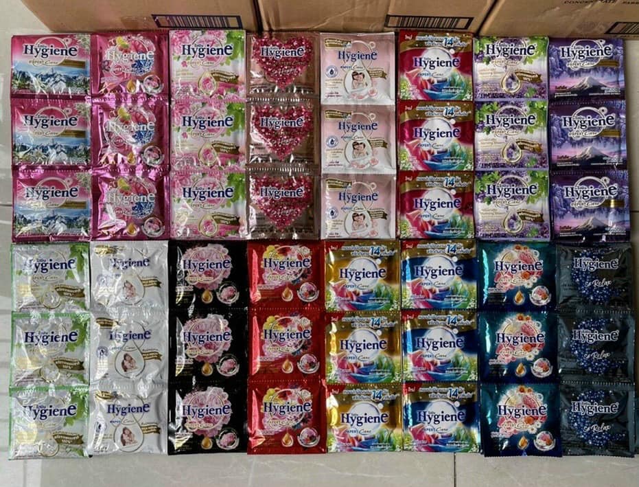Nước xả vải Hygiene Thái dây 12 gói