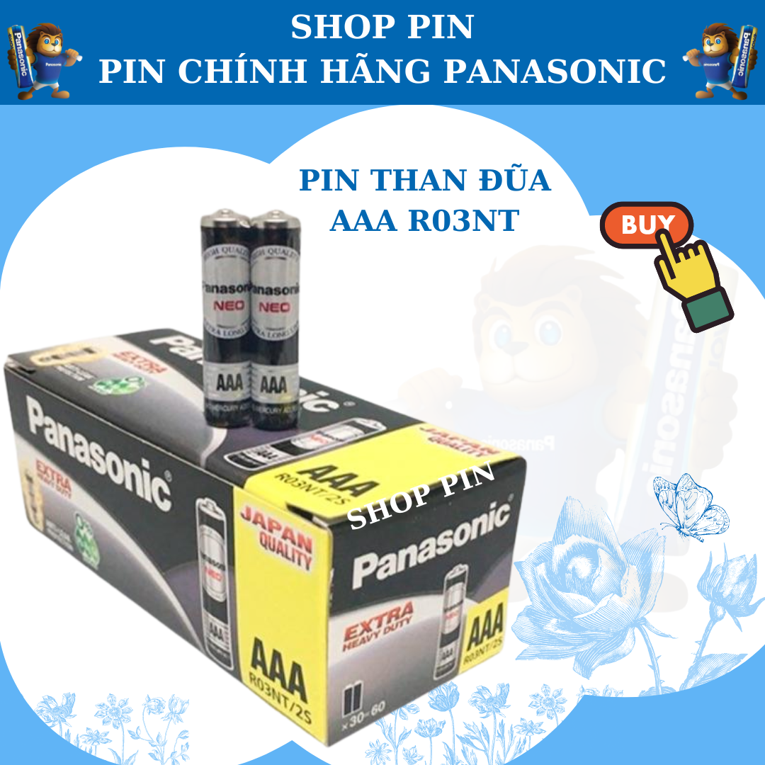 Hộp pin Tiểu aaa R03NT/2S Chính hãng Panasonic