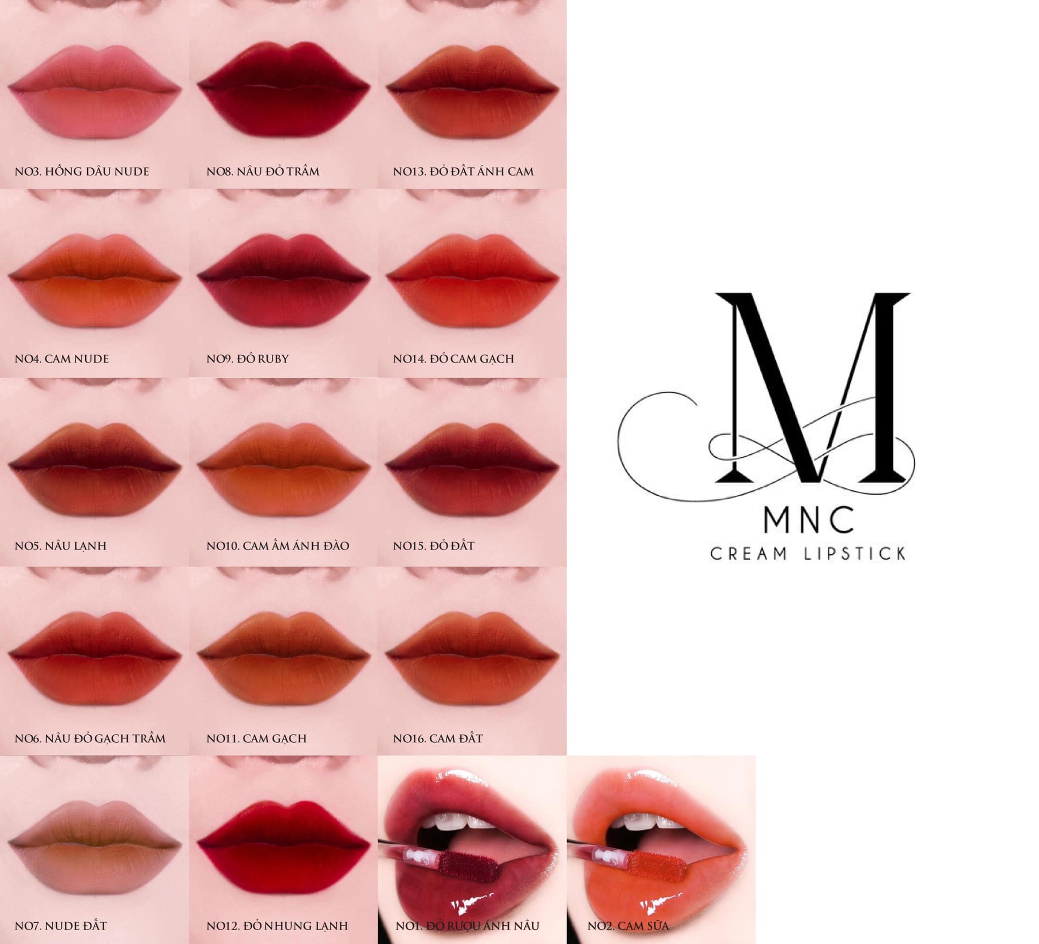 son MNC lipstick siêu bền màu đẹp dưỡng môi