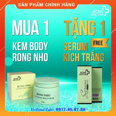 [HCM]Kem dưỡng da Body Ance Doctor – Rong Nho Whitening Body Cream - 150g (Tặng Serum kích trắng)