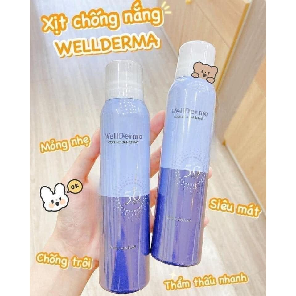 Xịt chống nắng wellderma g plus sunspray spf50+ pa+++ 180ml