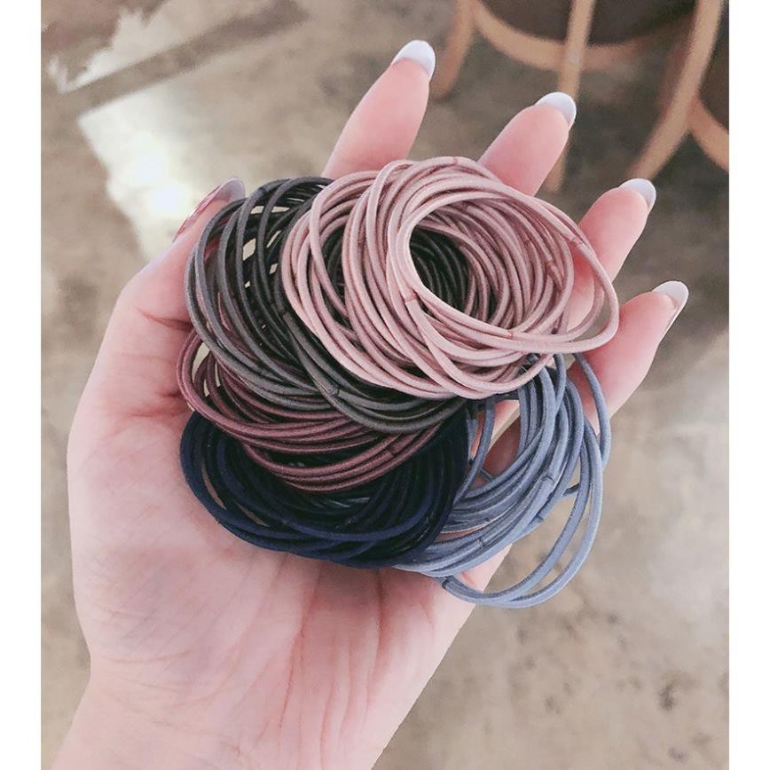 Set 100 chun buộc tóc Hàn quốc đủ màu