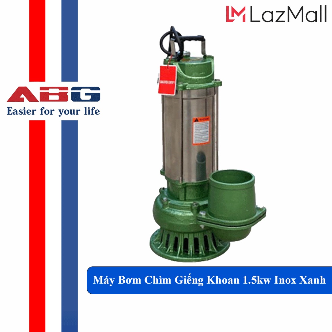 Máy Bơm Chìm Giếng Khoan 1.5kw Inox Xanh Loại Hút Nước Sạch, Có Thể Sử Dụng Trong Ngành Thủy Hải Sản Và Sản Xuất Nông Nghiệp