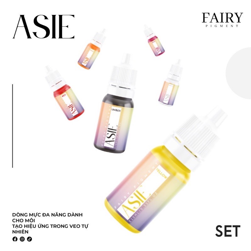 [CHÍNH HÃNG] Mực Asie mini 3,3ml , Fullsize 10ml