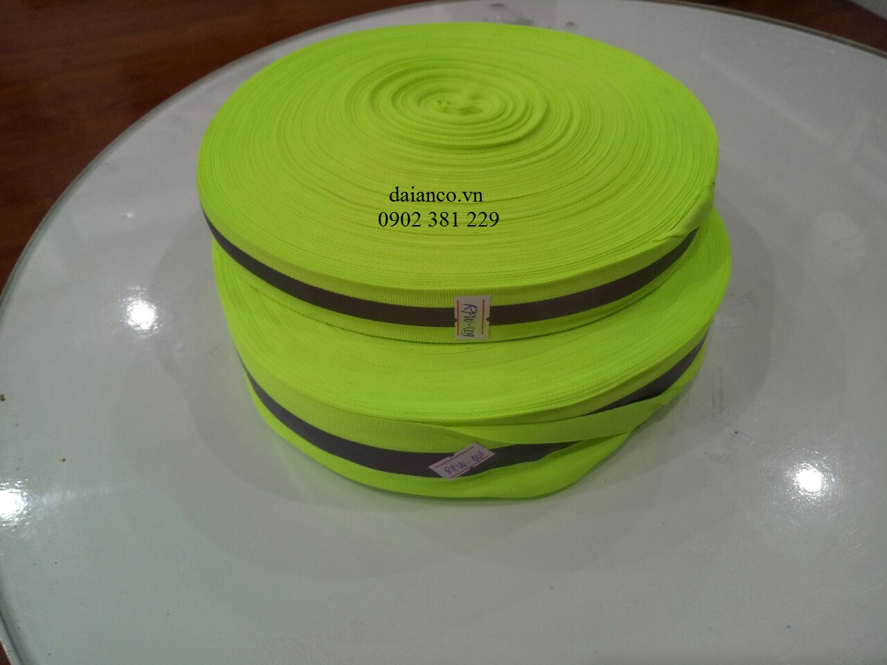 Cuộn dây phản quang vải rào chắn khổ 5cm *100m