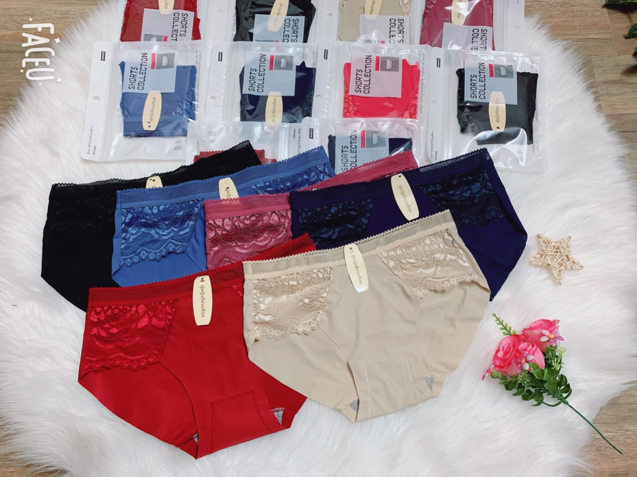 Quần lót su phối ren, set 5 quần su cạnh phối ren hàng đẹp