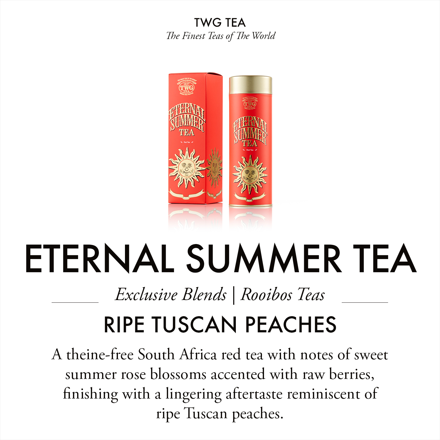 Trà TWG Tea - Eternal Summer Tea (120g) | Trà đỏ Nam Phi