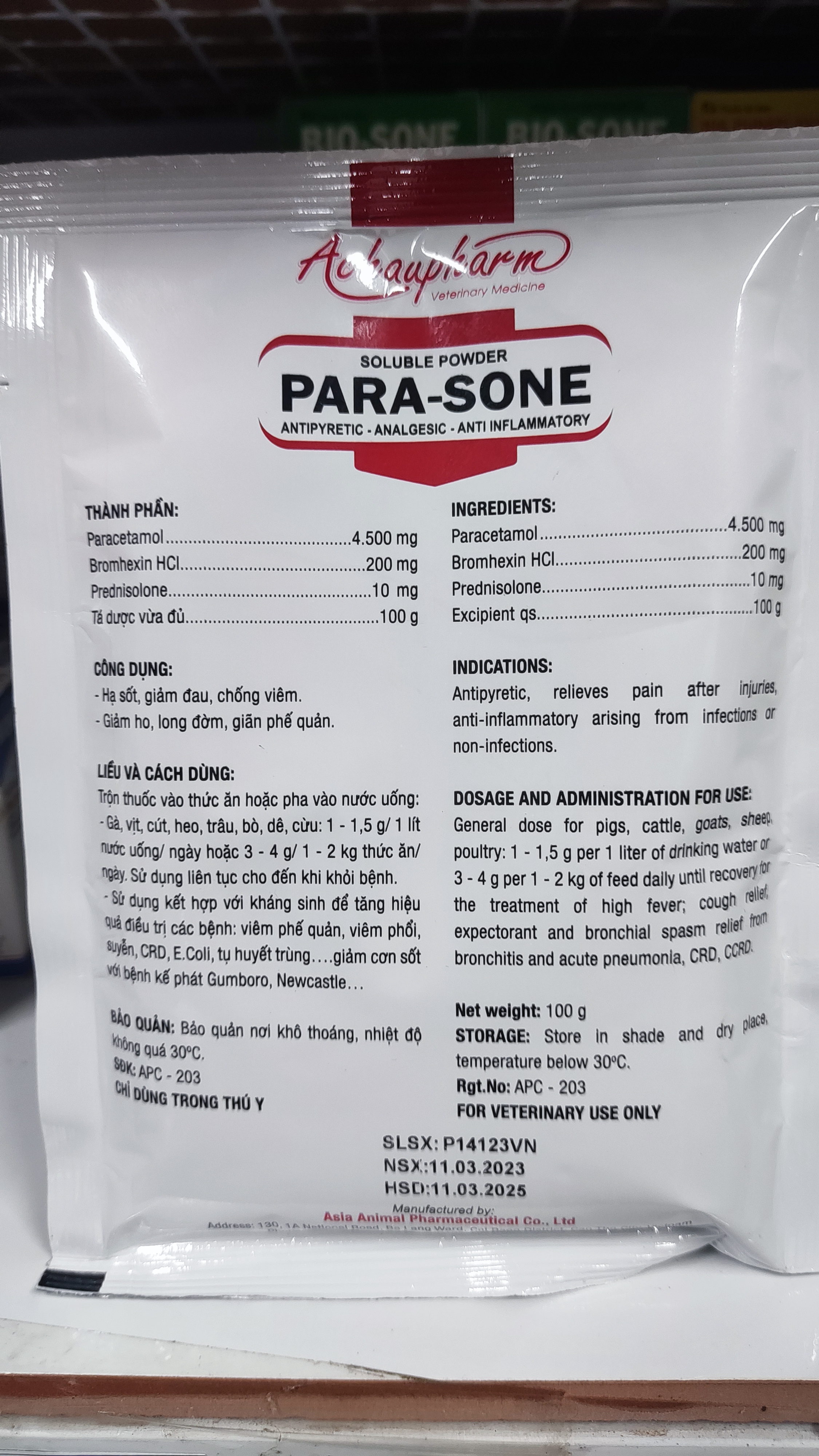 PARA SONE GÓI 100GAM