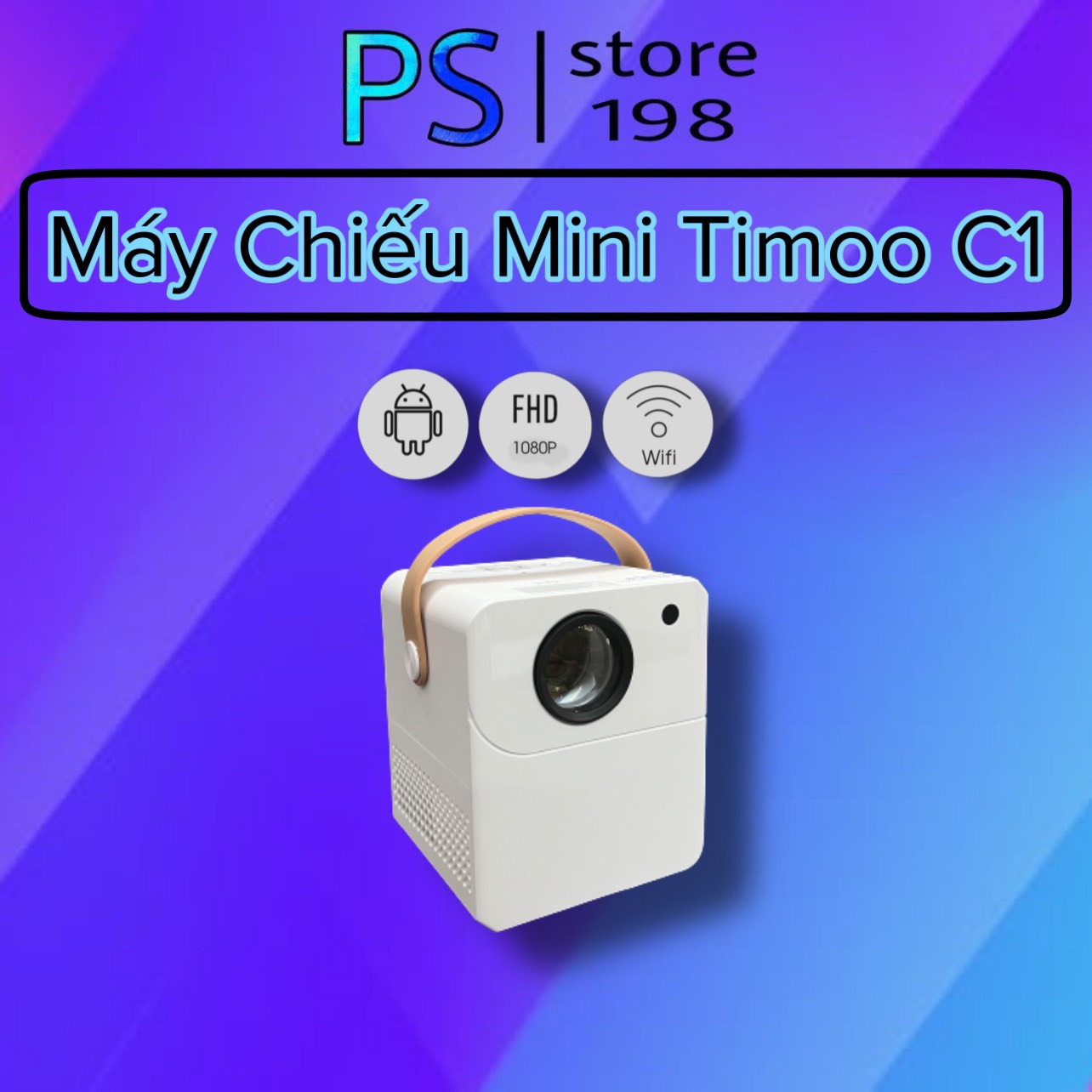 Máy chiếu phim timoo-c1 và timoo c1 gen 2 - hd android 6.0 độ sáng lên tới 3000lumens - máy chiếu dành cho sinh viên học sinh