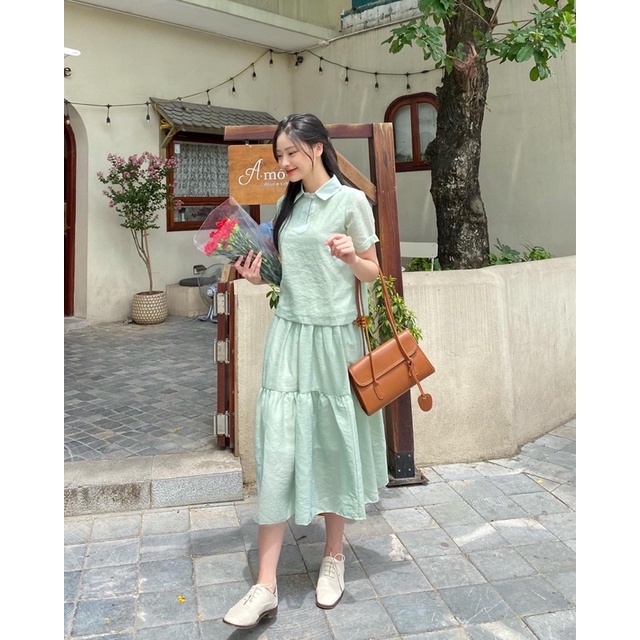 𝐌𝐚𝐲 𝐒𝐞𝐭 - phiên bản cổ đức, 2 màu pastel ( xanh cốm, xanh dương) | Momizi