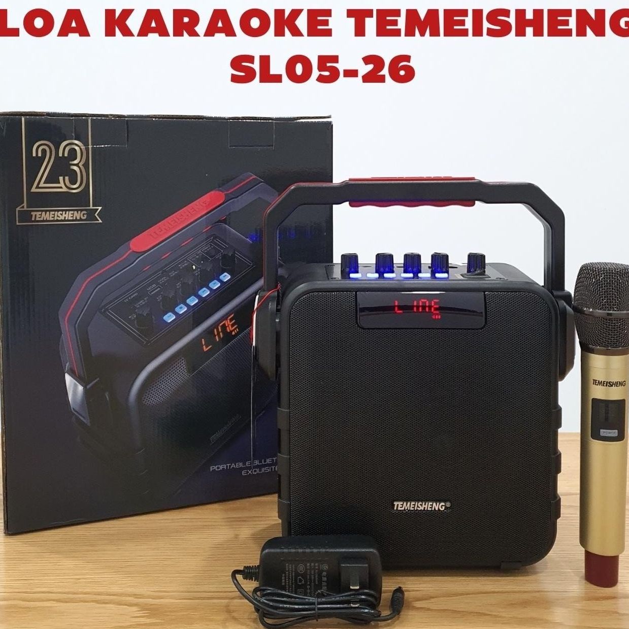 Loa Temeisheng SL0526 Bluetooth Karaoke 80w volume, bass, treble, echo siêu hay bảo hành 12 tháng kèm 1 micro không dây