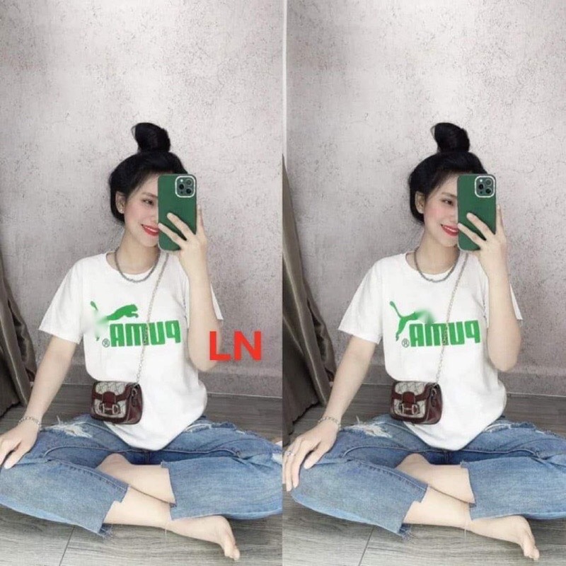 Áo phông chữ xanh PUMA