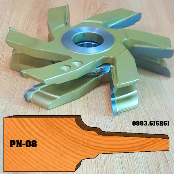 Mũi phay gỗ đánh ván huỳnh pn08 6 cánh