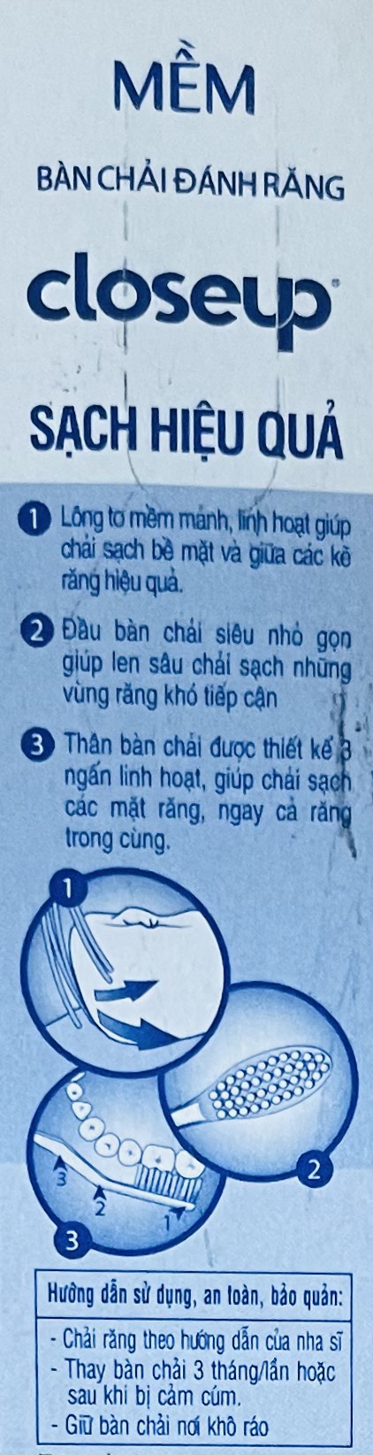 Bàn chải đánh răng CLOSEUP lông tơ - BACH HOA HV