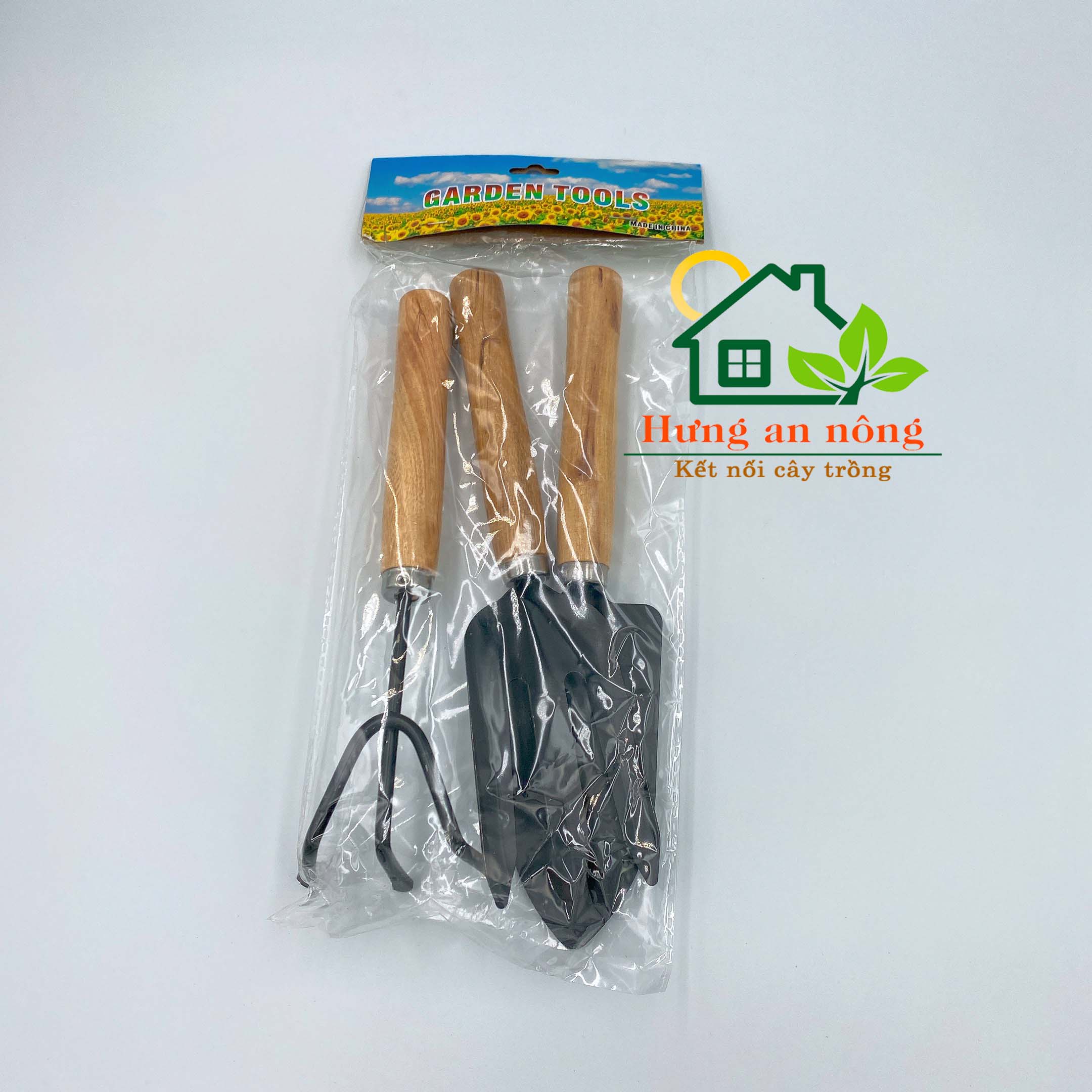 Bộ 3 món xẻng cào gỗ dụng cụ làm vườn size L - xem trong mô tả