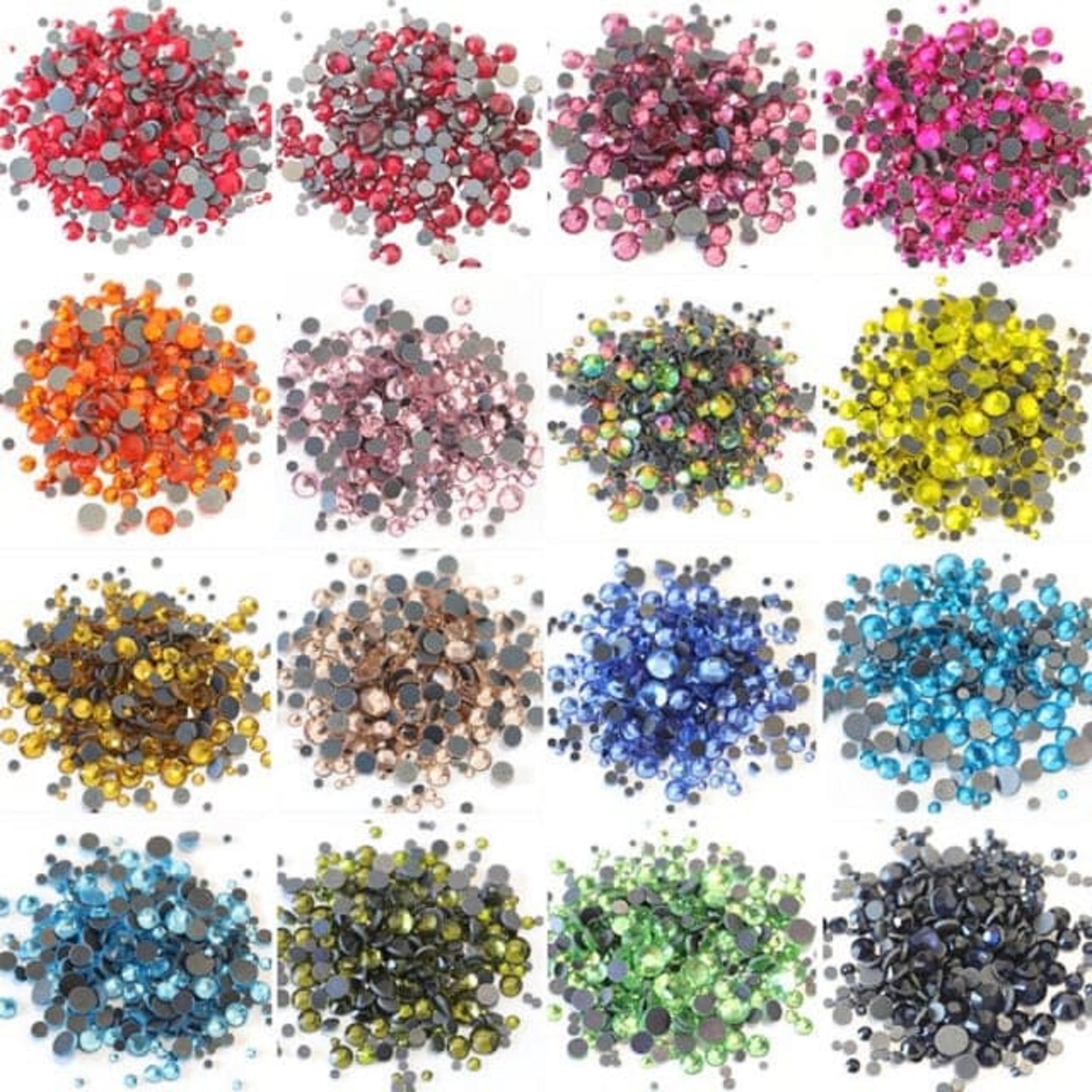 Túi hạt đá trang trí chân bằng mix size