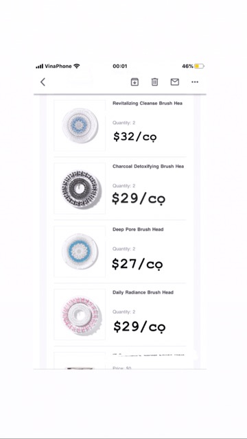 [HCM]Cọ rửa mặt cho máy Clarisonic