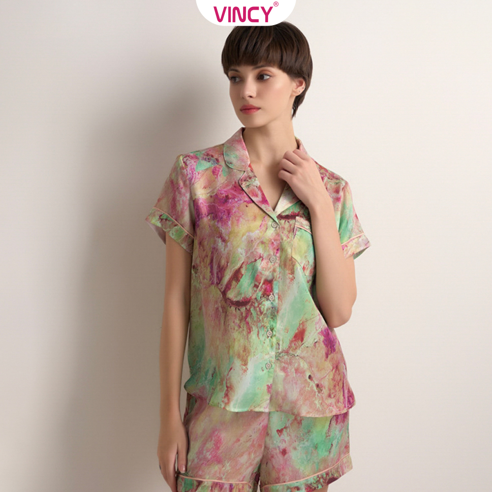 Bộ đồ short satin nữ vincy bss108w22
