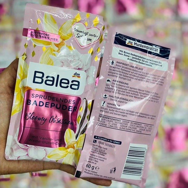 Bột tắm tạo bọt Balea dạng gói