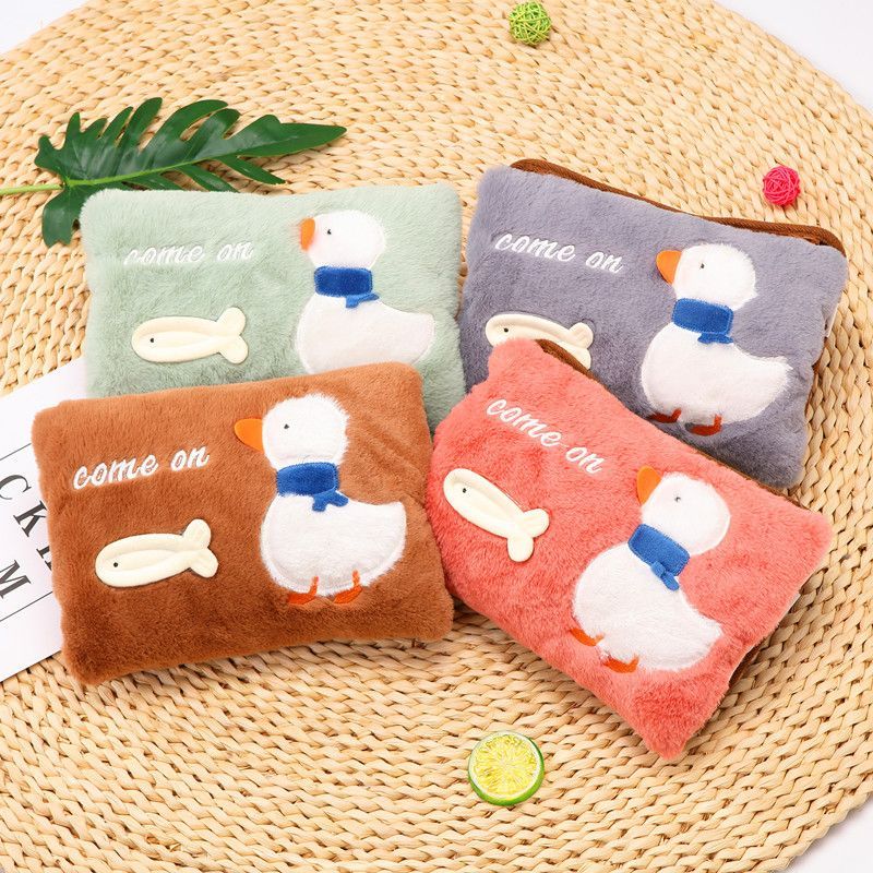 Túi sưởi lông dài mịn Basic Bear Hoa Cúc Nhóc Khủng Long Vịt Con