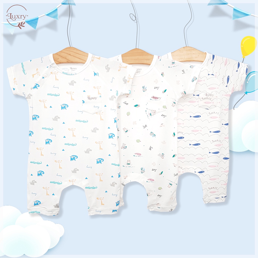 Bodysuit cộc cài lệch dành cho bé sơ sinh
