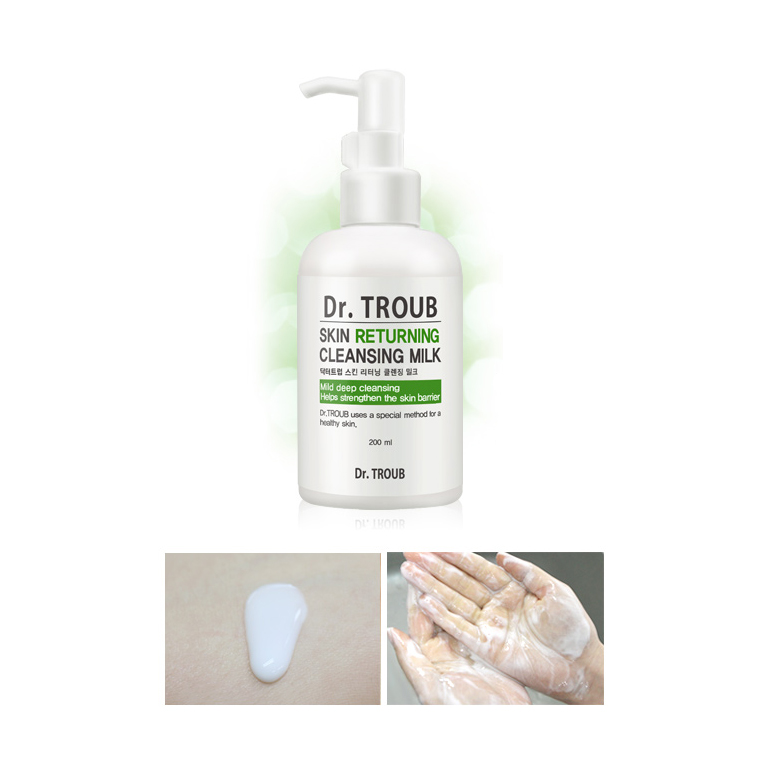 Sữa Rửa Mặt SIDMOOL Dr.Troub Skin Returning Cleansing Milk 200ml