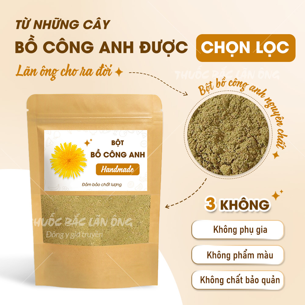 Bột bồ công anh nguyên chất 100g (Phòng ngừa ung thư, hỗ trợ tiểu đường)