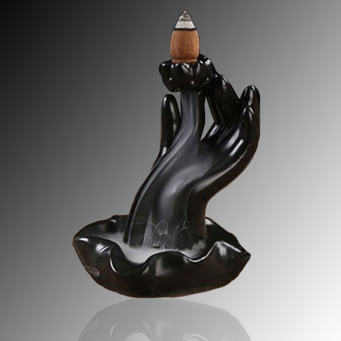 [HCM]Thác Khói Trầm Hương Hình Bàn Tay Phật thiết kế tinh xảo trang nhã thích hợp để trang trí  trong nhà. ( BẢO HÀNH 1 ĐỔI 1)