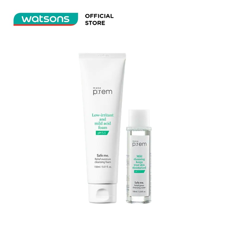 Set Làm Sạch Mặt Make P:rem Must Have Set (Sữa Rửa Mặt 150ml + Nước Tẩy Trang 100ml ) giá rẻ
