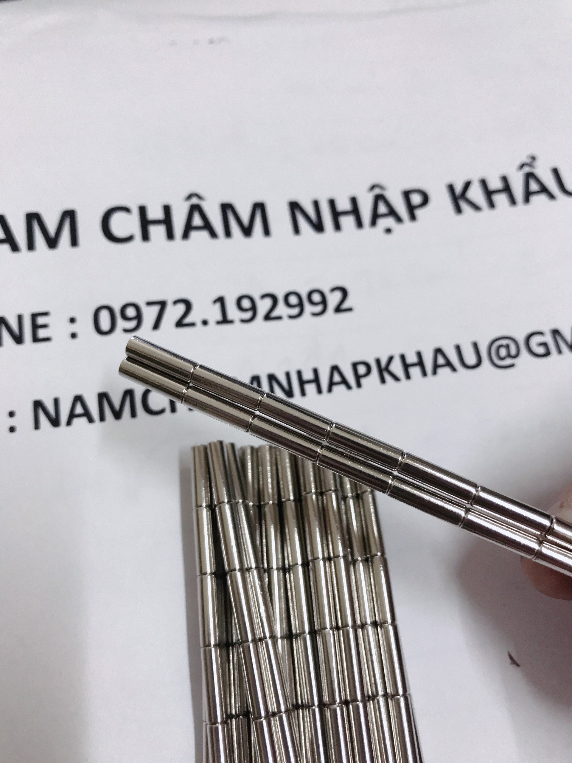 Set 50 viên nam châm dài D3x10mm