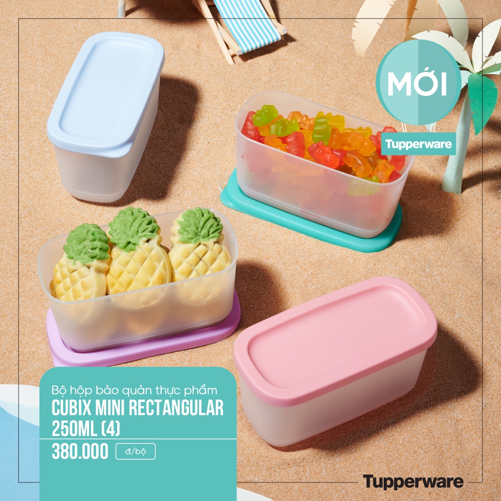 Bộ hộp bảo quản thực phẩm Cubix Mini Rectangular
