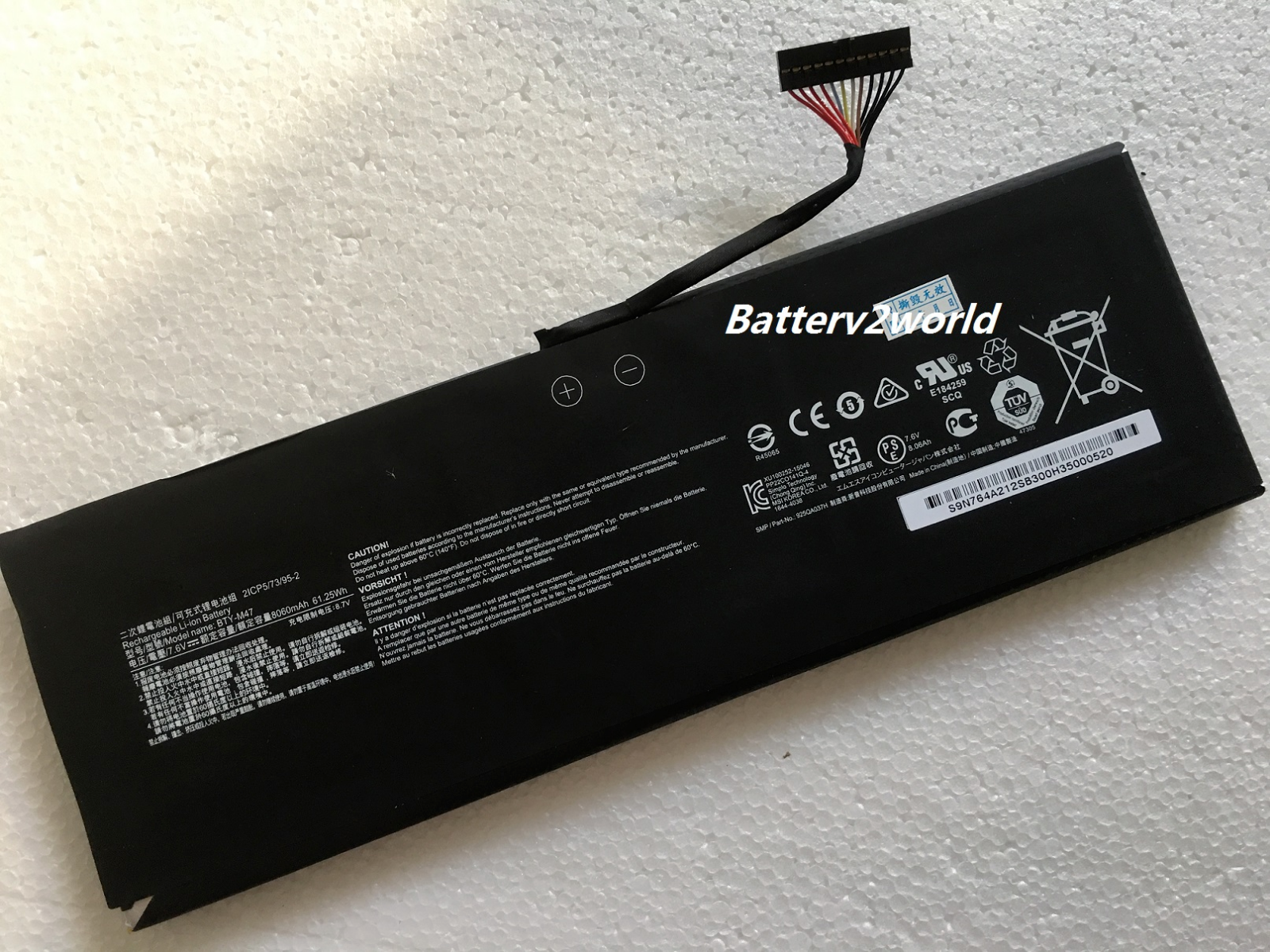 PIN MSI GS40, GS43VR, 6RE, GS40, 6QE (BTY-M47)