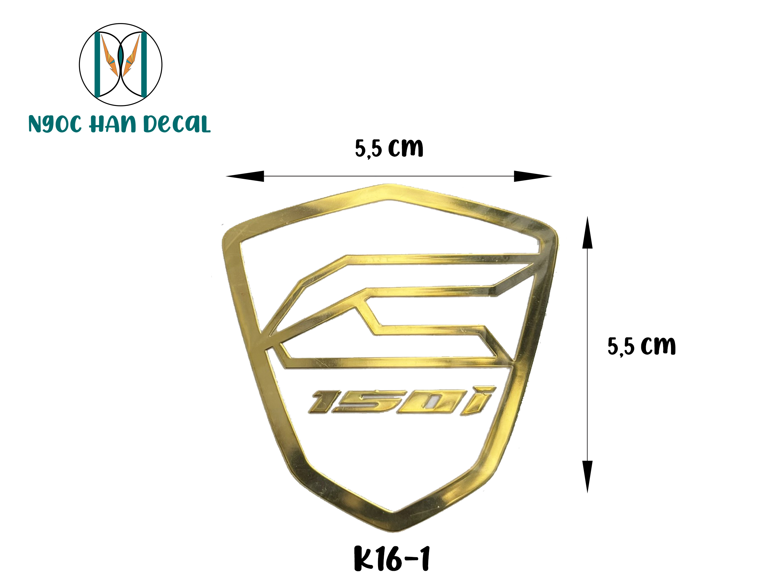 Tem nổi logo số 150i siêu đẹp