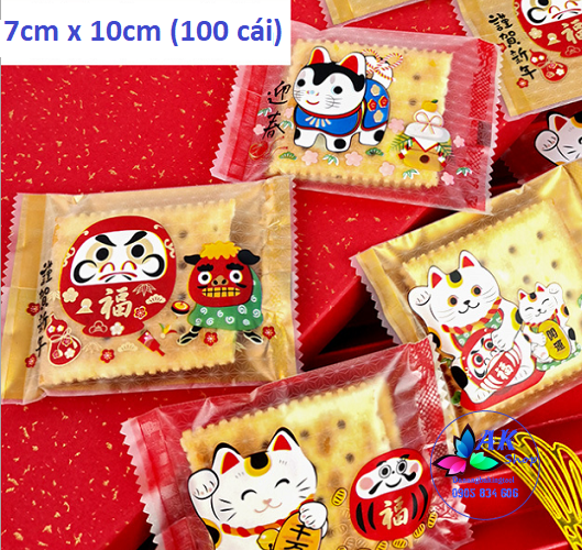 SET 100 TÚI GÓI COOKIE 7x10