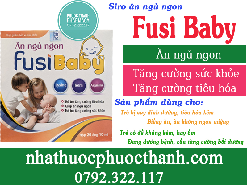 Ăn ngủ ngon Fusi Baby [ Hộp 20 ống ]