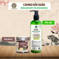 [COMBO HỒI XUÂN ]Dầu gội  bưởi bồ kết + Hà thủ ô CAO CẤP Đông y gia truyền Thông Cát - Đen tóc mọc tóc phục hồi tóc hư tổn