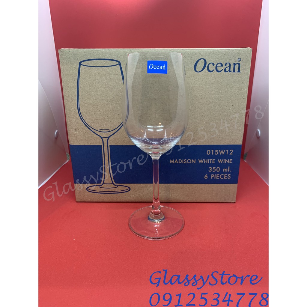 Ly (cốc) vang thủy tinh Ocean Madison White - 350ml - 1015W12 (Hàng nhập khẩu Thái Lan chính hãng) (1 cái)