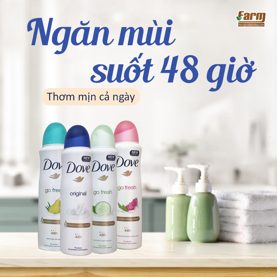 XỊT KHỬ MÙI DOVE - HÀNG MỸ 150ml