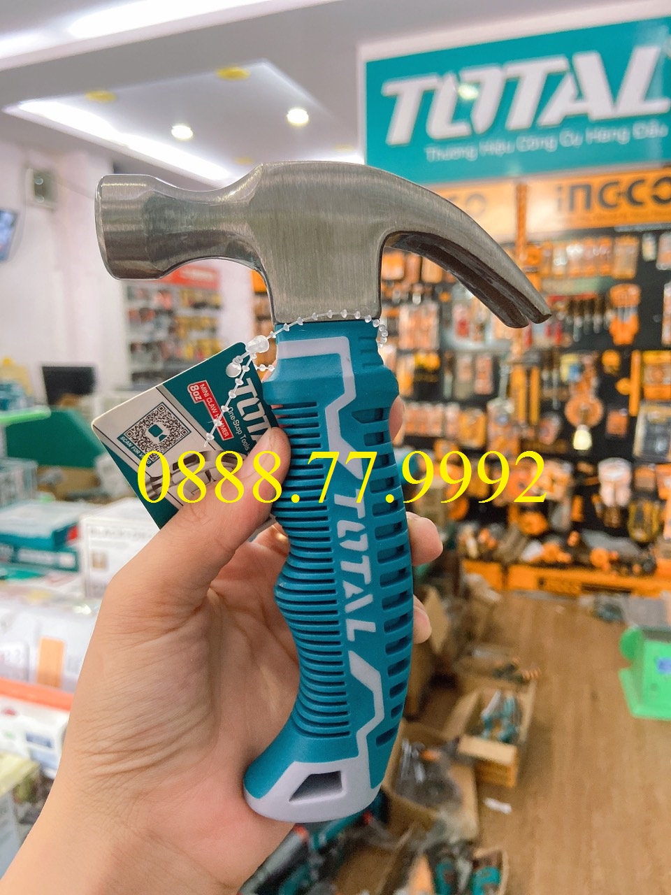 Búa nhổ đinh mini TOTAL THTM7386D Búa cầm tay trọng lượng 8oz (226g) thép carbon 45# - Chính hãng