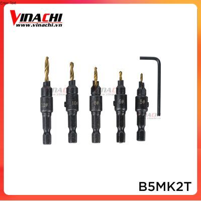 Bộ 5 mũi khoan 2 tầng chỉnh cữ bắt âm mũi vít