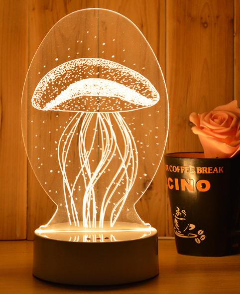 Đèn ngủ 3D hình con sứa - HOME DECOR