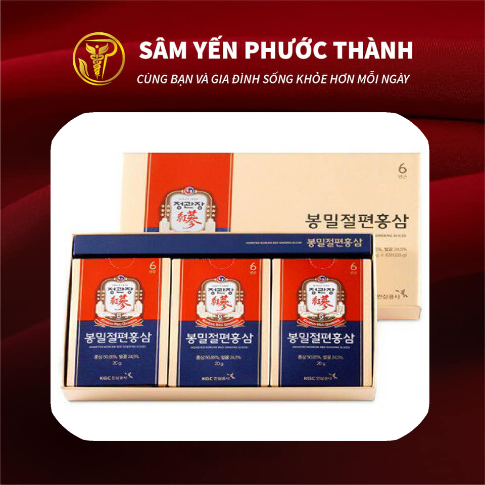Hồng Sâm tẩm mật ong KGC (hộp 06 gói)