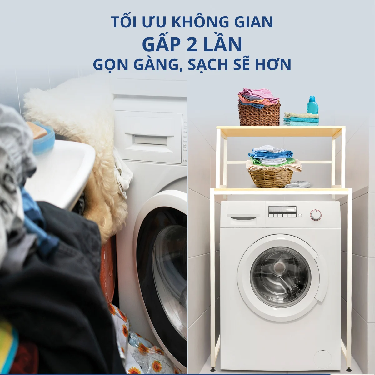 Kệ Máy Giặt 2 Tầng Kachi MK287