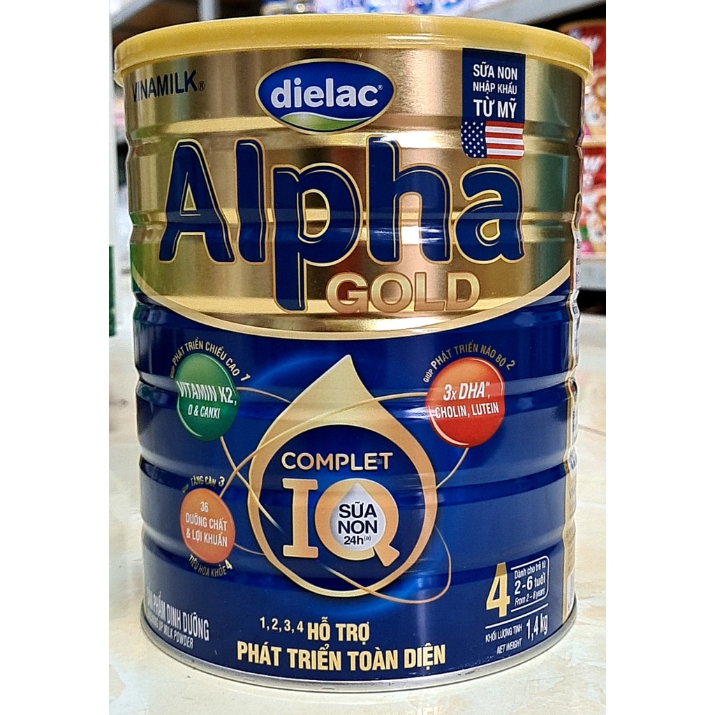 SỮA BỘT DIELAC ALPHA GOLD IQ 4 1,5KG (CHO TRẺ TỪ 2- 6 TUỔI)