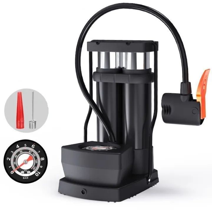 Bơm xe máy xe đạp nhỏ gọn đầu van đa năng Bơm Xe Đạp Áp Suất Cao