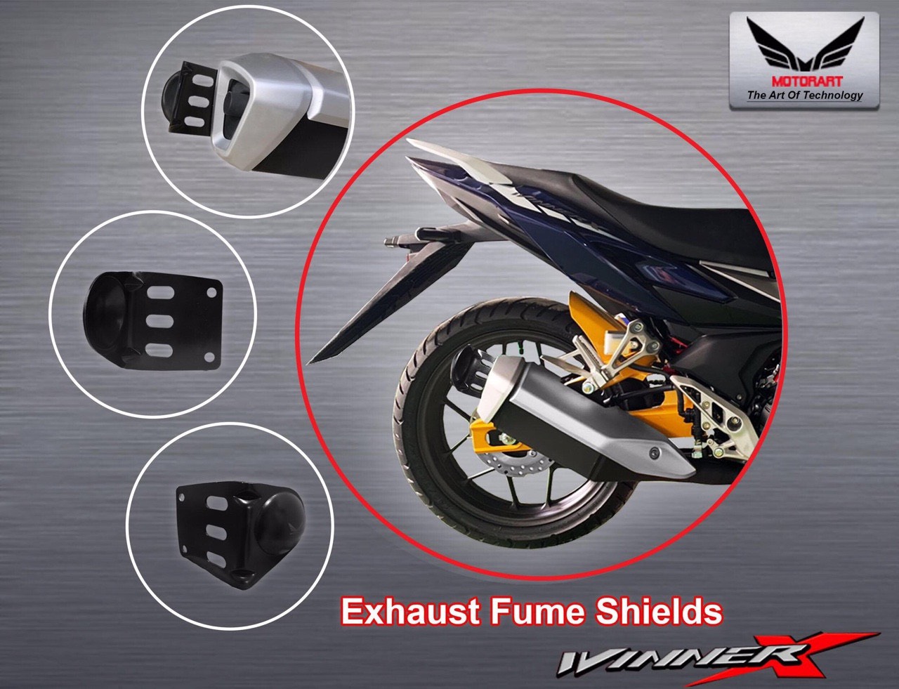 LẮP CHỤP PÔ WINNER X CỦA MOTOR ART ( BẰNG THÉP)