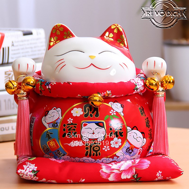 Mèo thần tài chiêu khách cao 25cm tiết kiệm