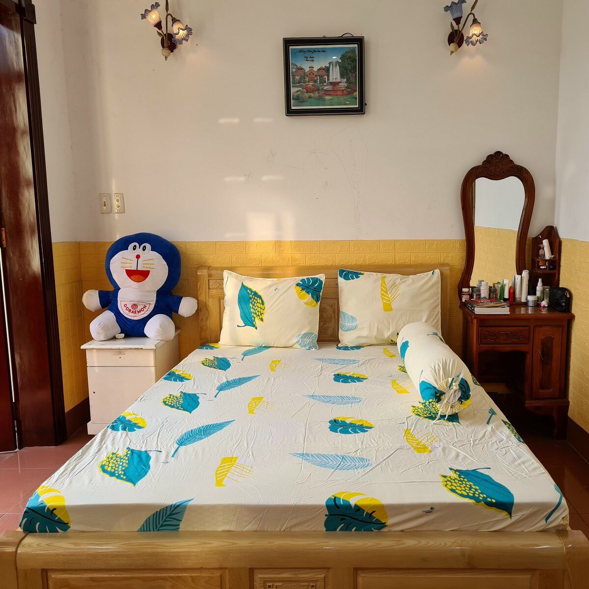 Bộ Drap Cotton Thắng Lợi 4 Món (CHAT Để Chọn Màu)