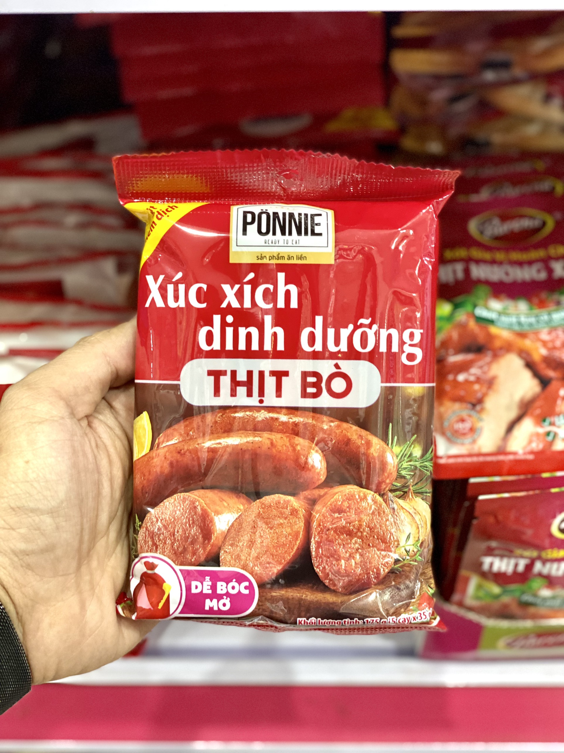 Xúc Xích Ponnie Heo - Bò ( 5 Cái x 35G )