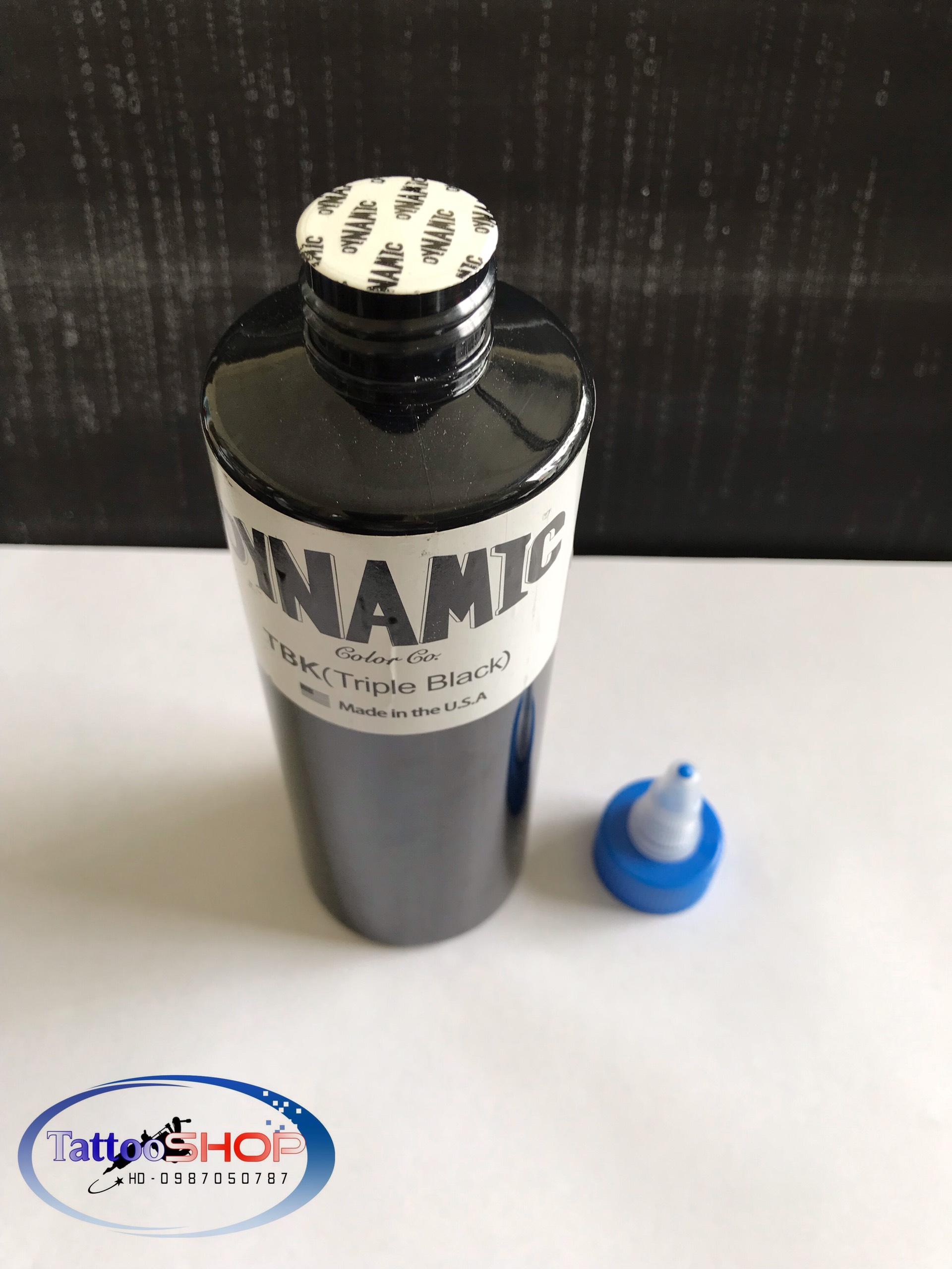 Mực xăm hình Siêu đen DYNAMIC TBK chai lớn 240ml